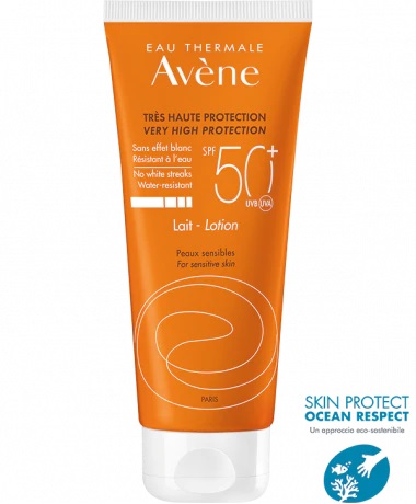 EAU THERMALE AVENE SOLARE LATTE SPF50+ 100 ML NUOVA FORMULA - Luckyfarma.it