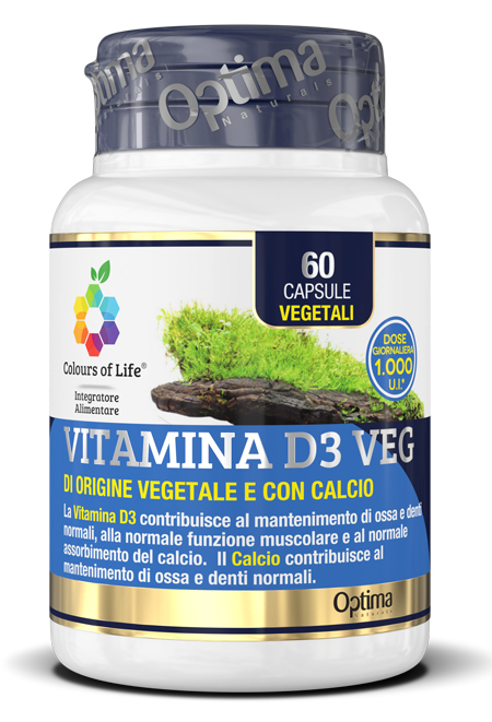 COLOURS OF LIFE VITAMINA D3 VEG 60 CAPSULE 500 MG - Luckyfarma.it