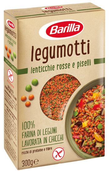 BARILLA LEGUMOTTI ALLE LENTICCHIE ROSSE E PISELLI 300 G - Luckyfarma.it