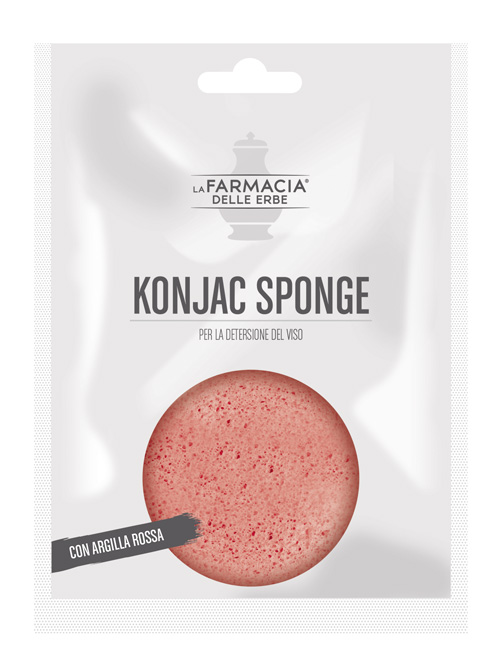 FDE KONJAC SPONGE ARGILLA ROSSA 1 PEZZO - Luckyfarma.it
