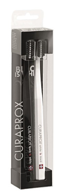 SPAZZOLINO CURAPROX WHITE IS BLACK WHITE/BLACK 2 PEZZI - Luckyfarma.it