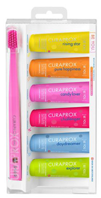 CURAPROX BE YOU MIXED SET 6 DENTIFRICI DA 10 ML + 1 SPAZZOLINO CS 5460 - Luckyfarma.it