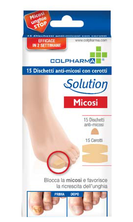 DISCHETTO ANTIMICOSI CON CEROTTO COLPHARMA 15 PEZZI - Luckyfarma.it