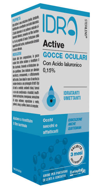 GOCCE OCULARI STERILENS IDRA ACTIVE 10 ML CON ACIDO IALURONICO 0,15% - Luckyfarma.it