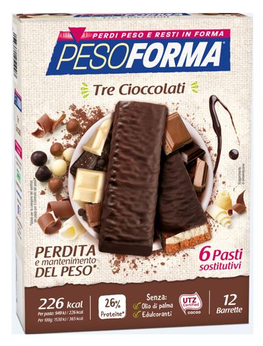 PESOFORMA BARR 3 CIOCCOLATI 372 G - Luckyfarma.it