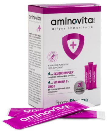 AMINOVITA PLUS DIFESE IMMUNITARIE 20 STICK PACK X 2,5 G - Luckyfarma.it
