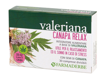VALERIANA CANAPA RELAX 30 COMPRESSE DIVISIBILI - Luckyfarma.it