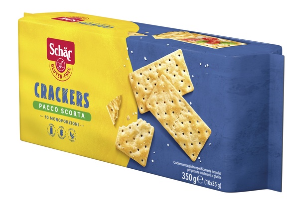 SCHAR CRACKERS SENZA LATTOSIO PACCO SCORTA 10 MONOPORZIONI DA 35 G - Luckyfarma.it