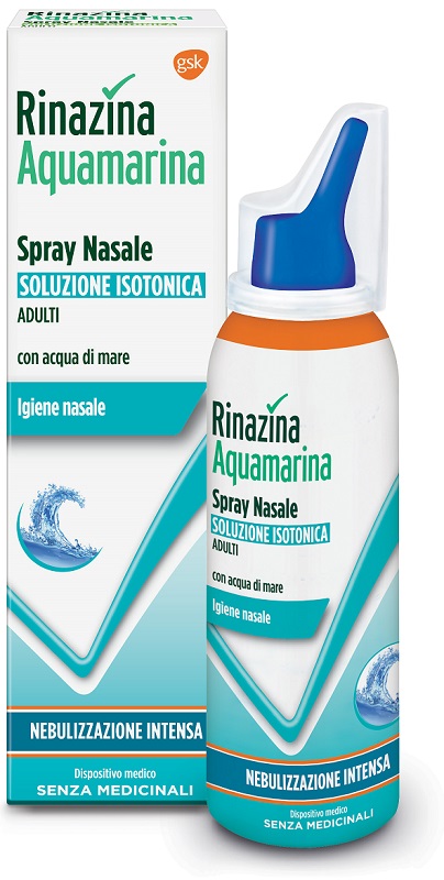RINAZINA AQUAMARINA ISOTONICA SPRAY NEBULIZZAZIONE INTENSA 100 ML - Luckyfarma.it