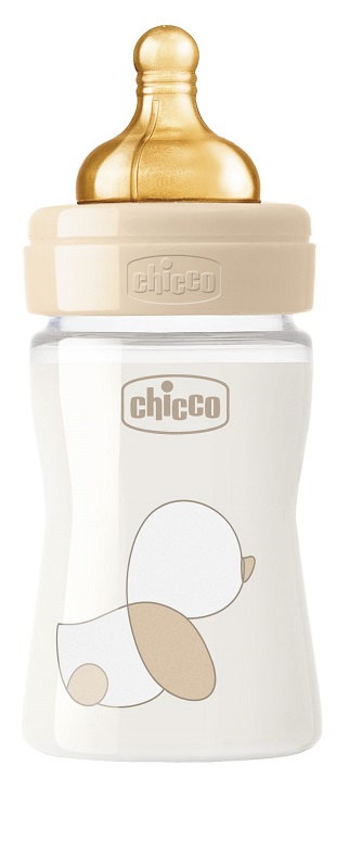CHICCO BIBERON ORIGINAL 150ML VETRO 1 FORO 1 FORO UNISEX CON TETTARELLA IN CAUCCIU' - Luckyfarma.it