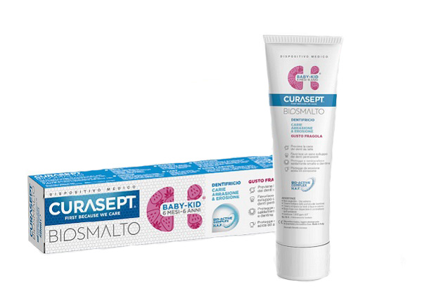 CURASEPT BIOSMALTO DENTIFRICIO BABY KID FRAGOLA 50 ML - Luckyfarma.it