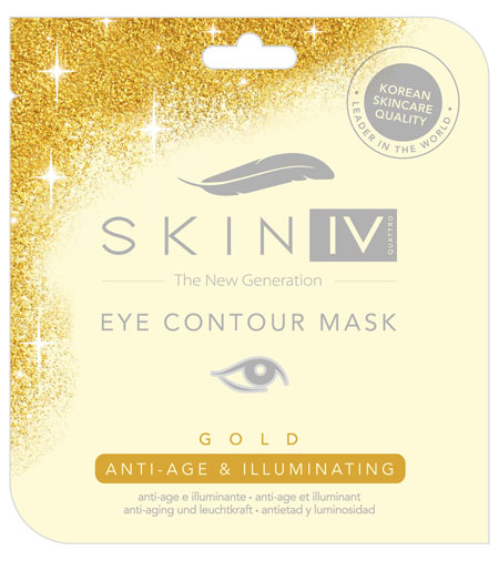 SKIN IV MASCHERA CONTORNO OCCHI COREANA MONOUSO POLVERE D'ORO ANTI AGE ILLUMINANTE 10 G - Luckyfarma.it