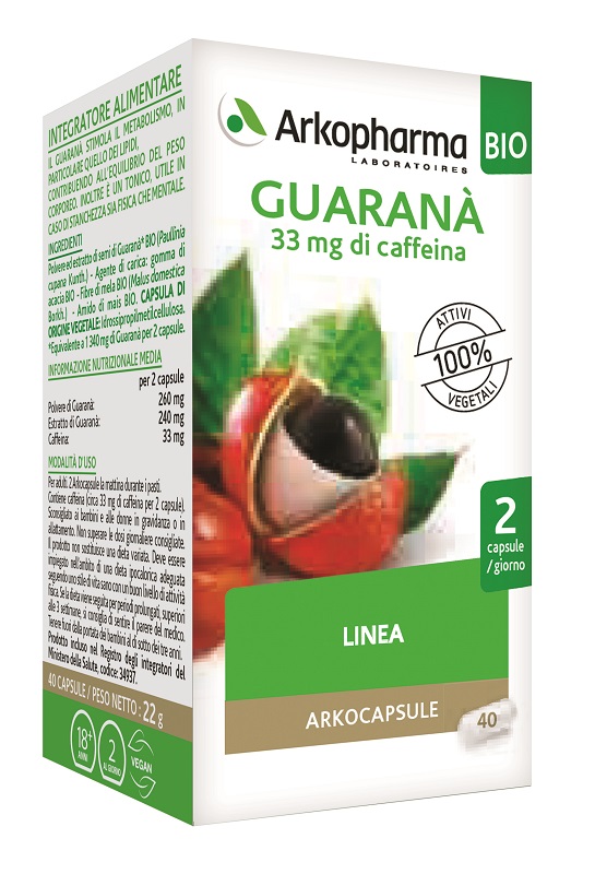ARKO CAPSULE GUARANA' BIO 40 CAPSULE - Luckyfarma.it
