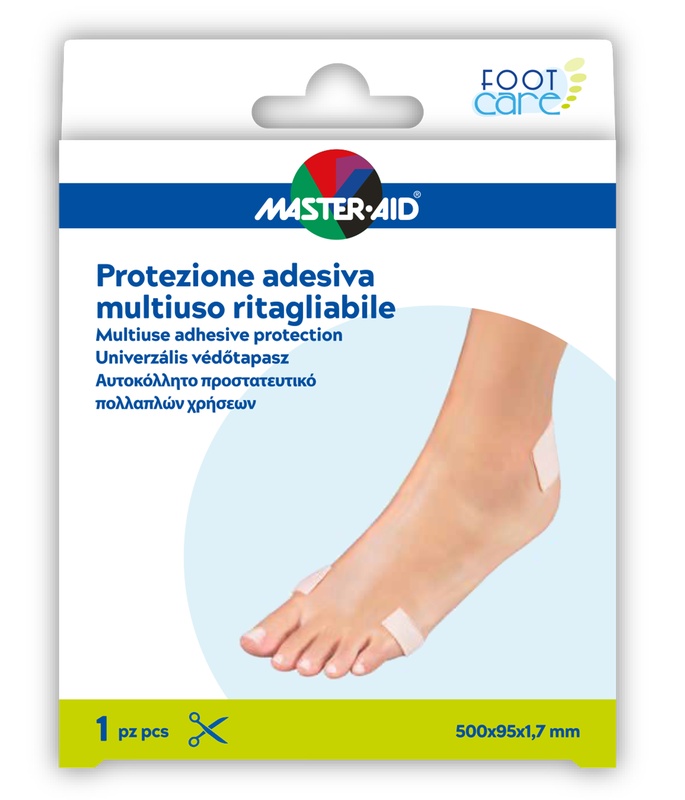 MASTER-AID FOOT CARE PROTEZIONE ADESIVA MULTIUSO RITAGLIABILE 50X9,5 CM - Luckyfarma.it
