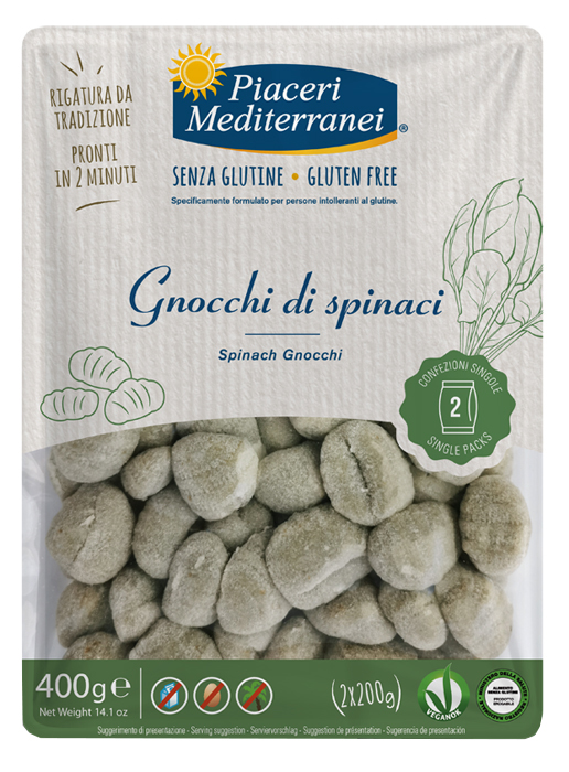 PIACERI MEDITERRANEI GNOCCHI DI SPINACI 400 G - Luckyfarma.it
