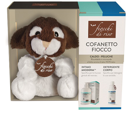 KIT FIOCCHI DI RISO CALDO-PELUCHE FIOCCO + DETERGENTE INTIMO MIODERM 240 ML + DETERGENTE CORPO DELICATO 200 ML - Luckyfarma.it