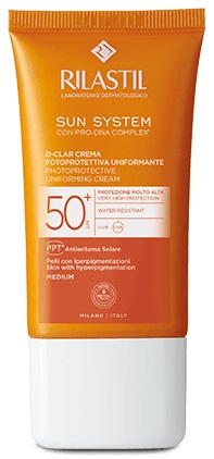 RILASTIL SUN SYSTEM D-CLAR SPF 50+ CREMA MEDIUM - Luckyfarma.it