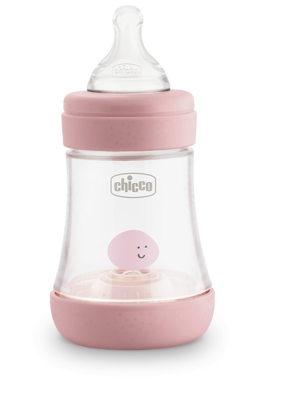CHICCO BIBERON PERFECT 5 GIRL 150 ML IN SILICONE 1 FORO - Luckyfarma.it