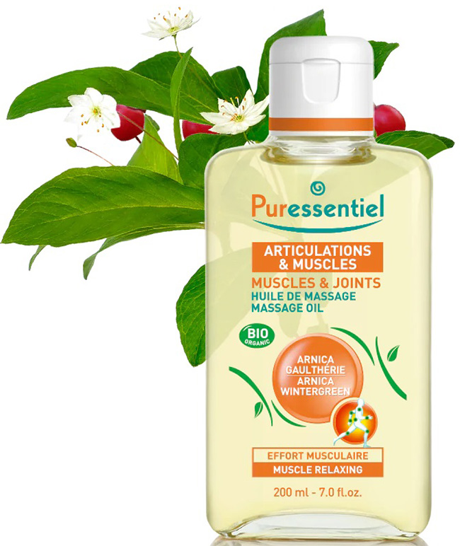 PURESSENTIEL OLIO DA MASSAGGIO SFORZO MUSCOLARE BIO 200 ML - Luckyfarma.it