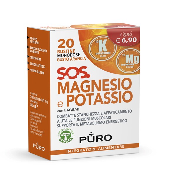 PURO MAGNESIO POTASSIO E BAOBAB 20 BUSTINE 4 G - Luckyfarma.it