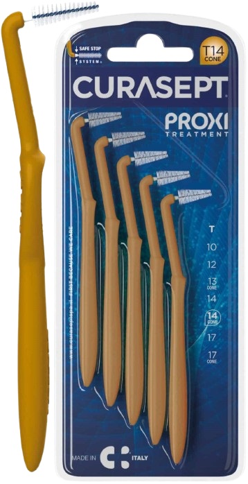 CURASEPT PROXI ANGLE T14 CONE OCRA/DARK GOLD - Luckyfarma.it