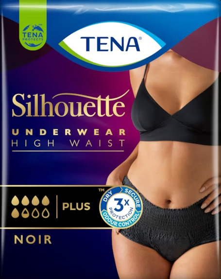 PANNOLONE A MUTANDINA ASSORBENTE TENA SILHOUETTE NOIR M VITA ALTA 9 PEZZI - Luckyfarma.it