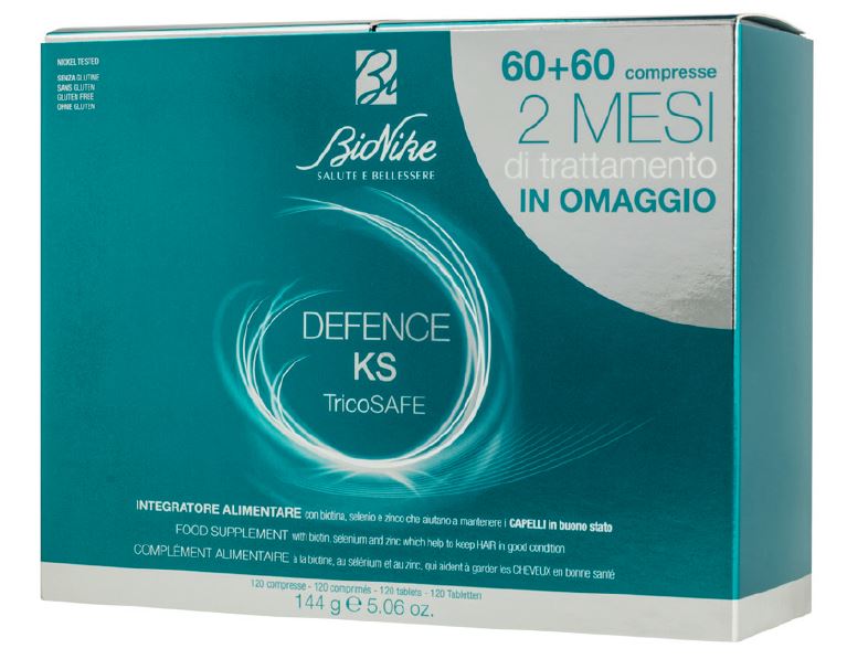 DEFENCE KS TRICOSAFE BIPACK 60 COMPRESSE + 60 COMPRESSE - Luckyfarma.it