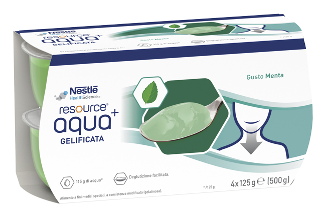 RESOURCE AQUA ACQUA GELIFICATA+MINT CUP 6 4X125 G - Luckyfarma.it