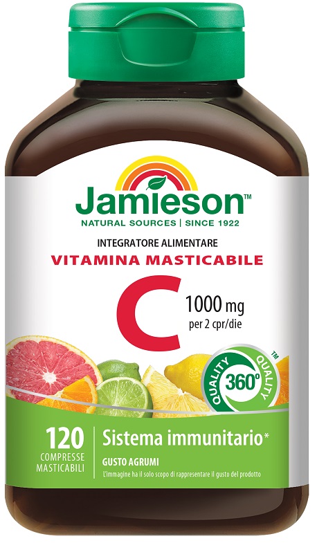 JAMIESON VITAMINA C 1000 MASTICABILE AGRUMI 120 COMPRESSE - Luckyfarma.it