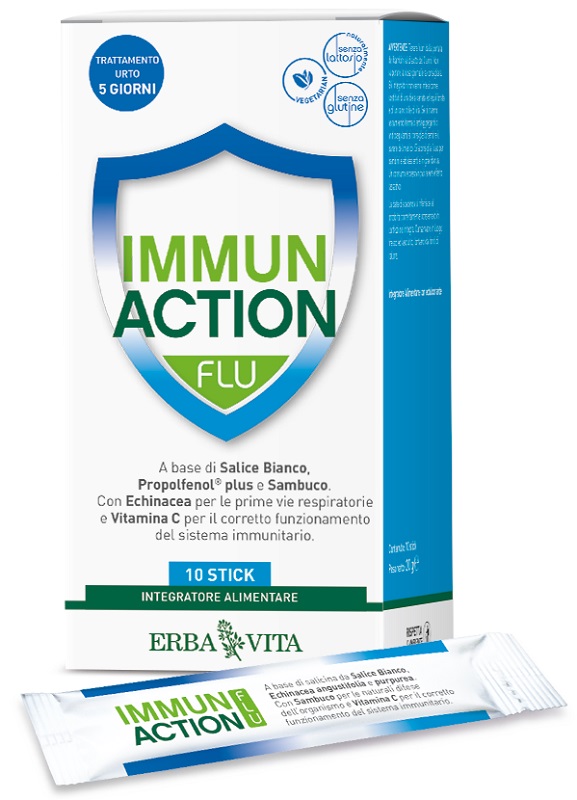 IMMUN ACTION FLU 10 STICKPACK - Luckyfarma.it