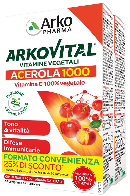 ARKOVITAL ACEROLA 1000 PACK FAMILY 60 COMPRESSE - Luckyfarma.it