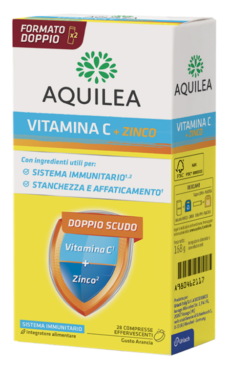 AQUILEA VITAMINA C 14 COMPRESSE EFFERVESCENTI BIPACK - Luckyfarma.it