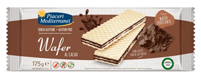 PIACERI MEDITERRANEI WAFER CACAO 175 G - Luckyfarma.it