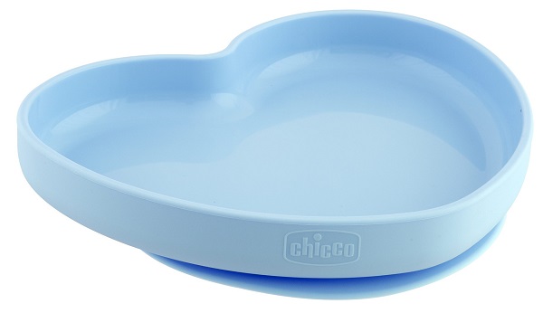 CHICCO PIATTO CUORE VENTOSA SILICONE BLU - Luckyfarma.it