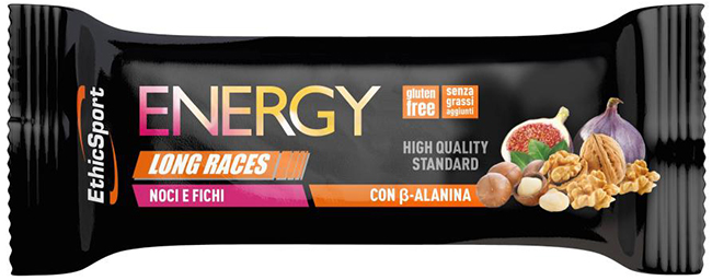 ETHICSPORT ENERGY LONG RACES BARRETTA ENERGETICA CON BETA-ALANINA NOCI E FICHI 40 G - Luckyfarma.it