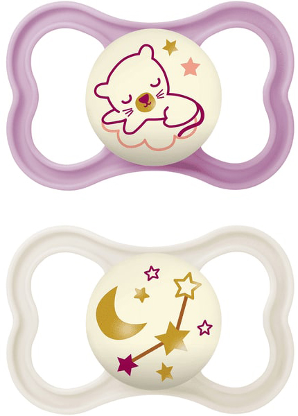 MAM AIR NIGHT SUCCHIETTO 6+ MESI SILICONE DOPPIO FEMMINA - Luckyfarma.it