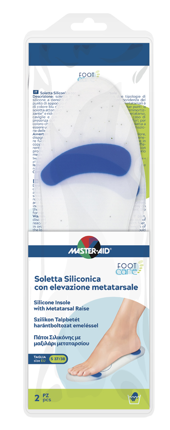 MASTER-AID FOOT CARE SOLETTA SILICONICA SMALL 37-38 EU ELEV METATARSO - Luckyfarma.it