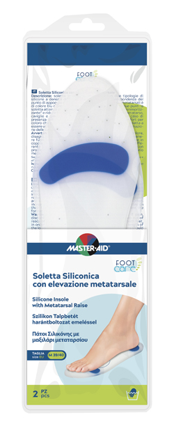 MASTER-AID FOOT CARE SOLETTA SILICONICA MEDIUM 39-40 EU ELEV METATARSO - Luckyfarma.it