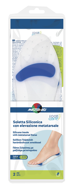 MASTER-AID FOOT CARE SOLETTA SILICONICA LARGE 41-42 EU ELEV METATARSO - Luckyfarma.it
