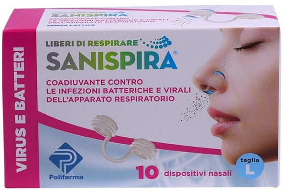 SANISPIRA VISUR & BATTERI FILTRO NASALE LARGE 10 PEZZI - Luckyfarma.it