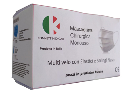 MASCHERINA CHIRURGICA MK 00F TIPO IIR 3 STRATI SMS 50 PEZZI - Luckyfarma.it