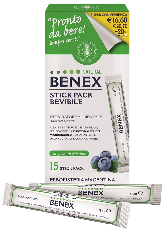 BENEX BEVIBILE 15 STICK DA 12 ML TAGLIO PREZZO - Luckyfarma.it