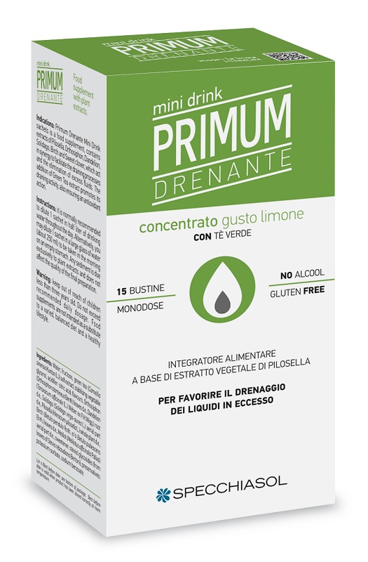 PRIMUM DRENANTE MINIDRINK LIMONE 15 STICK DA 10 ML - Luckyfarma.it