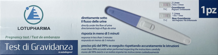 LOTUPHARMA TEST DI GRAVIDANZA 1 PEZZO - Luckyfarma.it