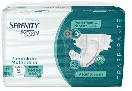 PANNOLONE MUTANDINA SERENITY SD SENSITIVE SUPER L 15 PEZZI - Luckyfarma.it