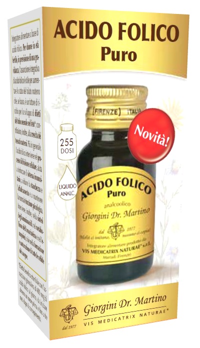 ACIDO FOLICO PURO LIQUIDO ANALCOLICO 30 ML - Luckyfarma.it