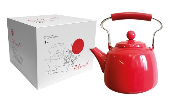 HIMALAYA RED SUNSET TEIERA DA 1 LITRO IN ACCIAIO INOX CON FILTRO - Luckyfarma.it