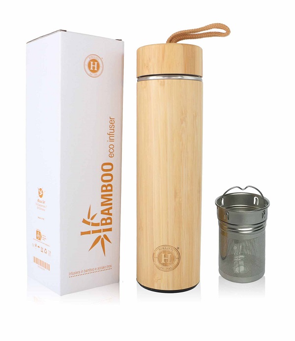 HIMALAYA BAMBOO ECO INFUSER INFUSIERA DA 500ML IN BAMBOO E ACCIAIO INOX - Luckyfarma.it