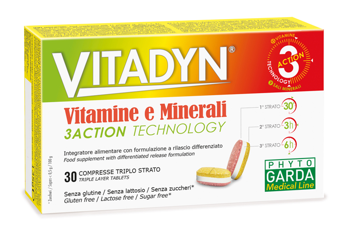 VITADYN VITAMINE/MINERALI 30 COMPRESSE RILASCIO DIFFERENZIATO - Luckyfarma.it