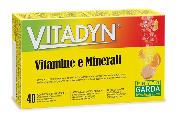 VITADYN VITAMINE/MINERALI 40 COMPRESSE EFFERVESCENTI IN 2 TUBI - Luckyfarma.it